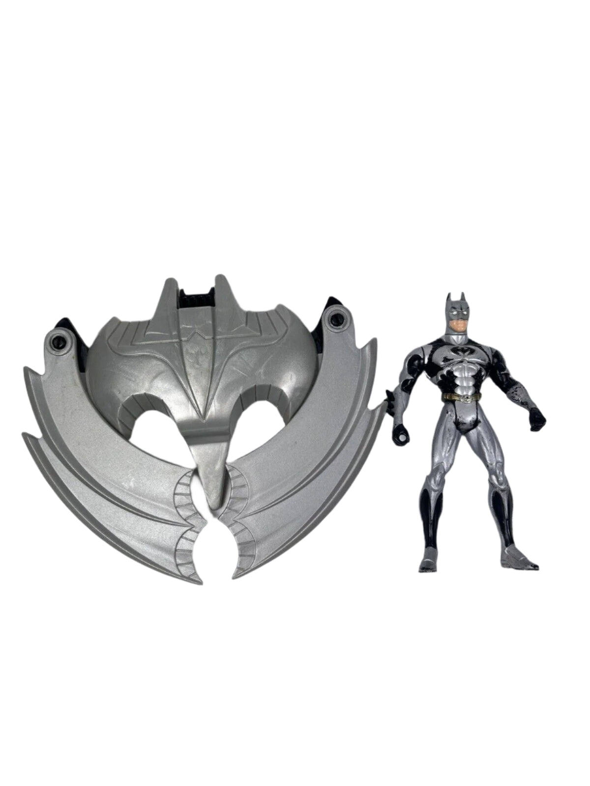 Batman Silver & Black | Deluxe Blast Wing Ice Chopper Hoverpack | 1997 Kenner