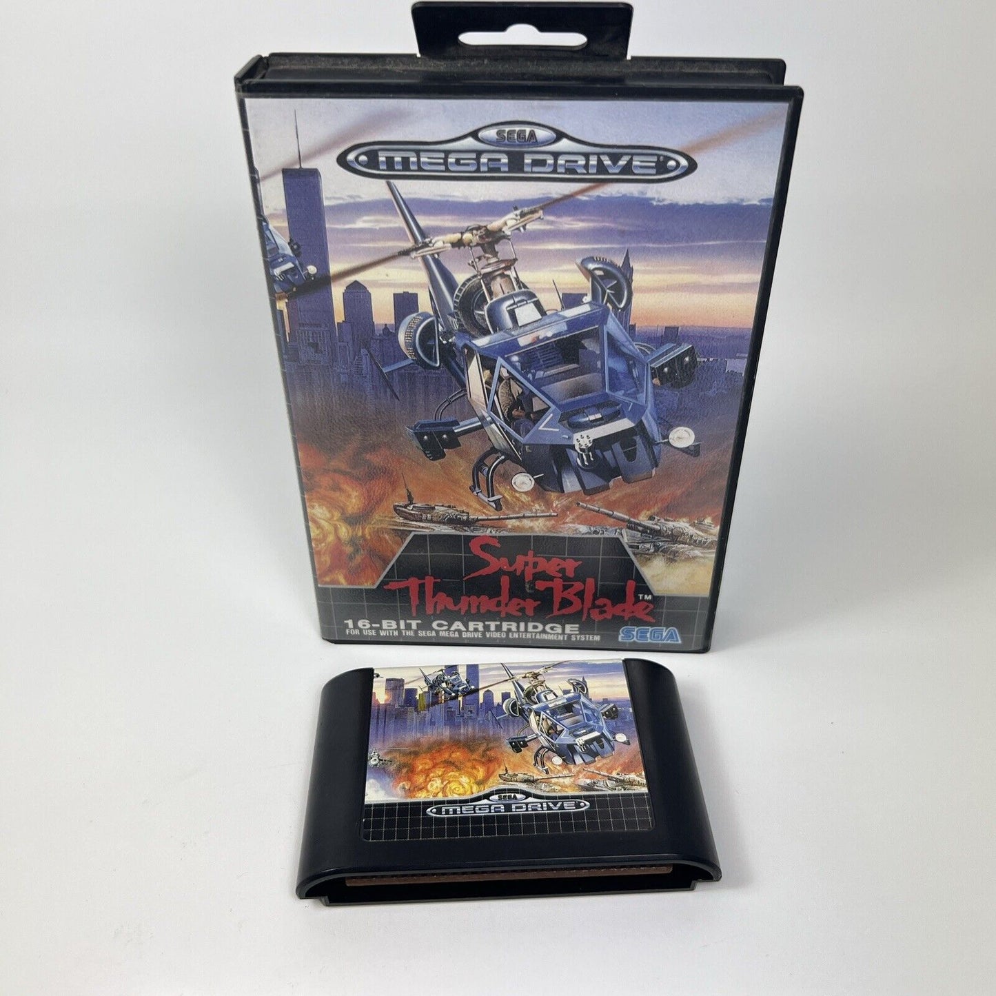 Super Thunder Blade - Game Sega Mega Drive UK PAL Boxed & Manual - RARE 90s