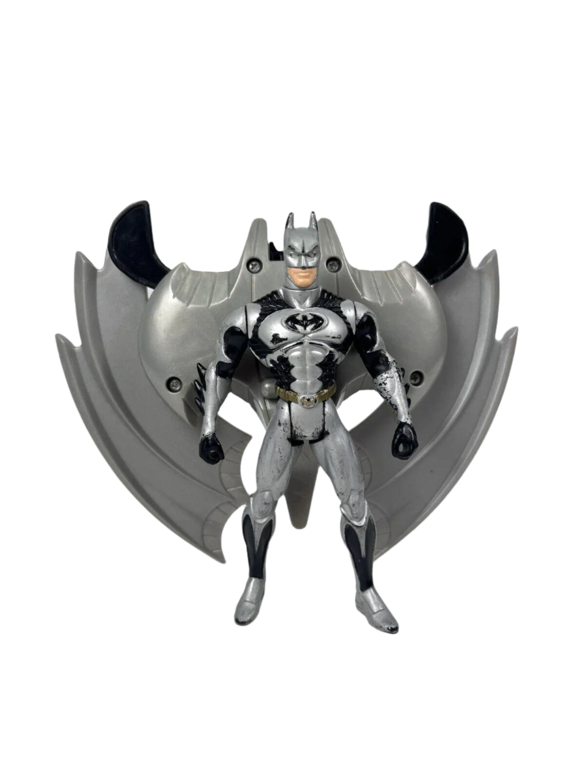 Batman Silver & Black | Deluxe Blast Wing Ice Chopper Hoverpack | 1997 Kenner