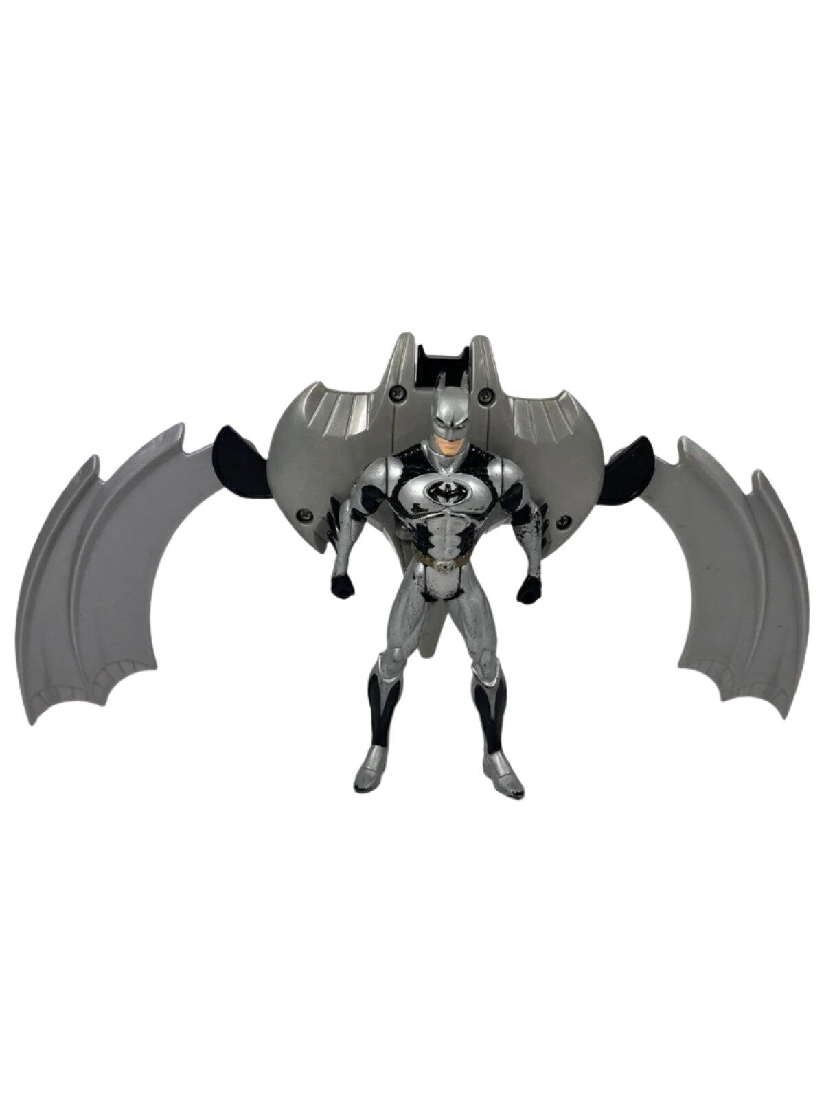 Batman Silver & Black | Deluxe Blast Wing Ice Chopper Hoverpack | 1997 Kenner