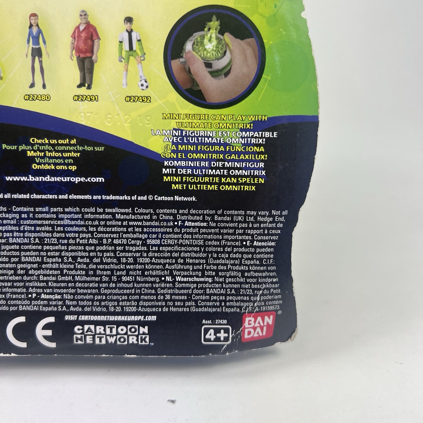 BAN DAI BEN 10 ALIEN FORCE ‘GRANDPAMAX’ 4” Action Figure NEW SEALED