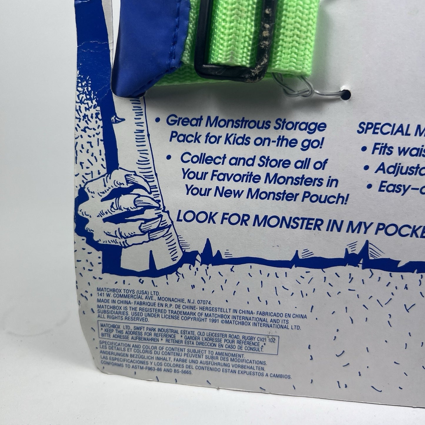 The Original Monster In My Pocket Monster Pouch Matchbox