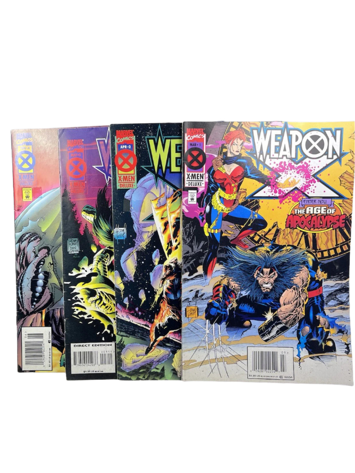 WOLVERINE WEAPON X #1-4 MARVEL COMICS LIMITED 1995 BAGGED AND BOARDED