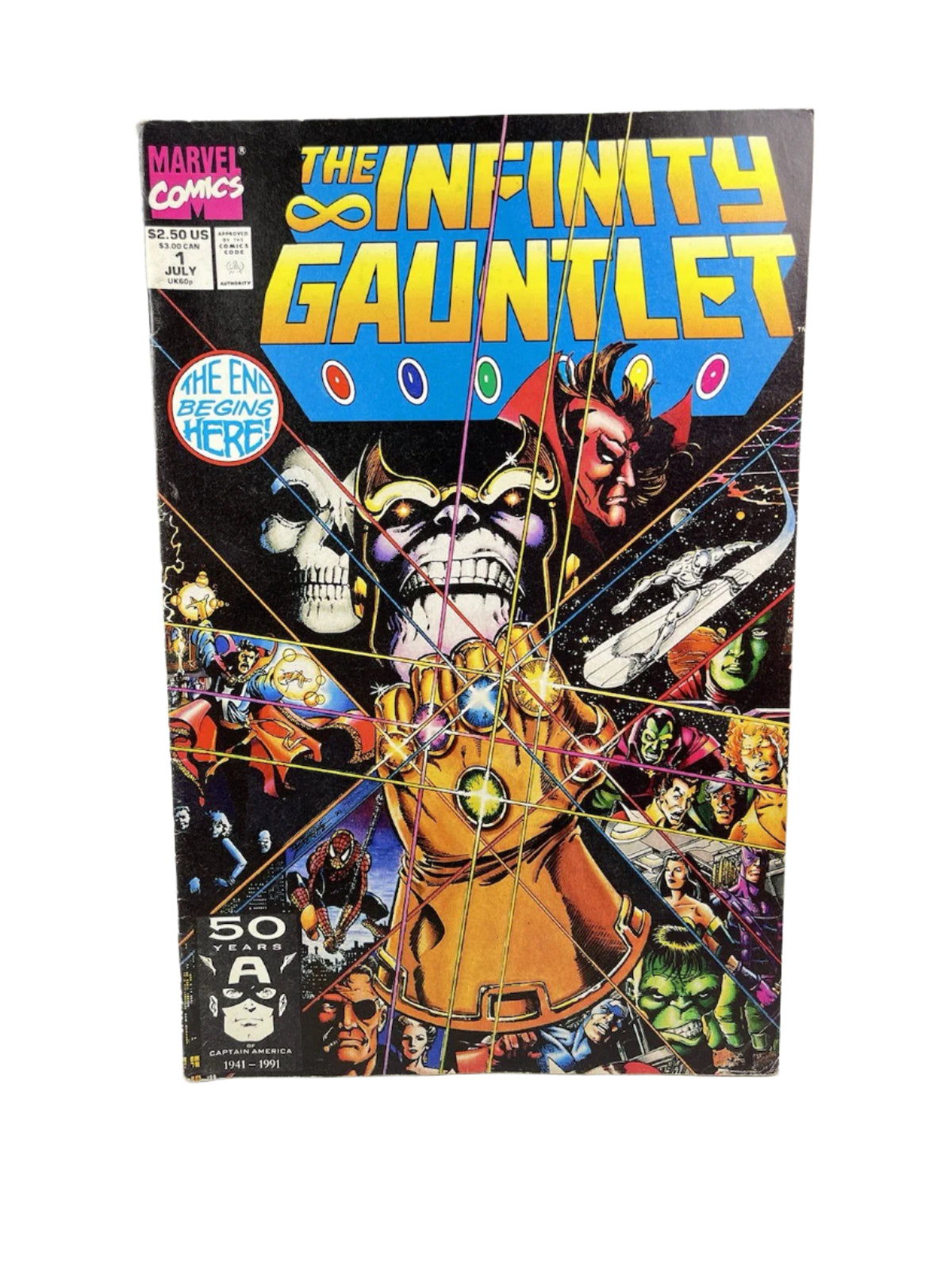 The Infinity Gauntlet 1-6 Full Run 1991 Starlin Lim Perez Marvel Comics Thanos