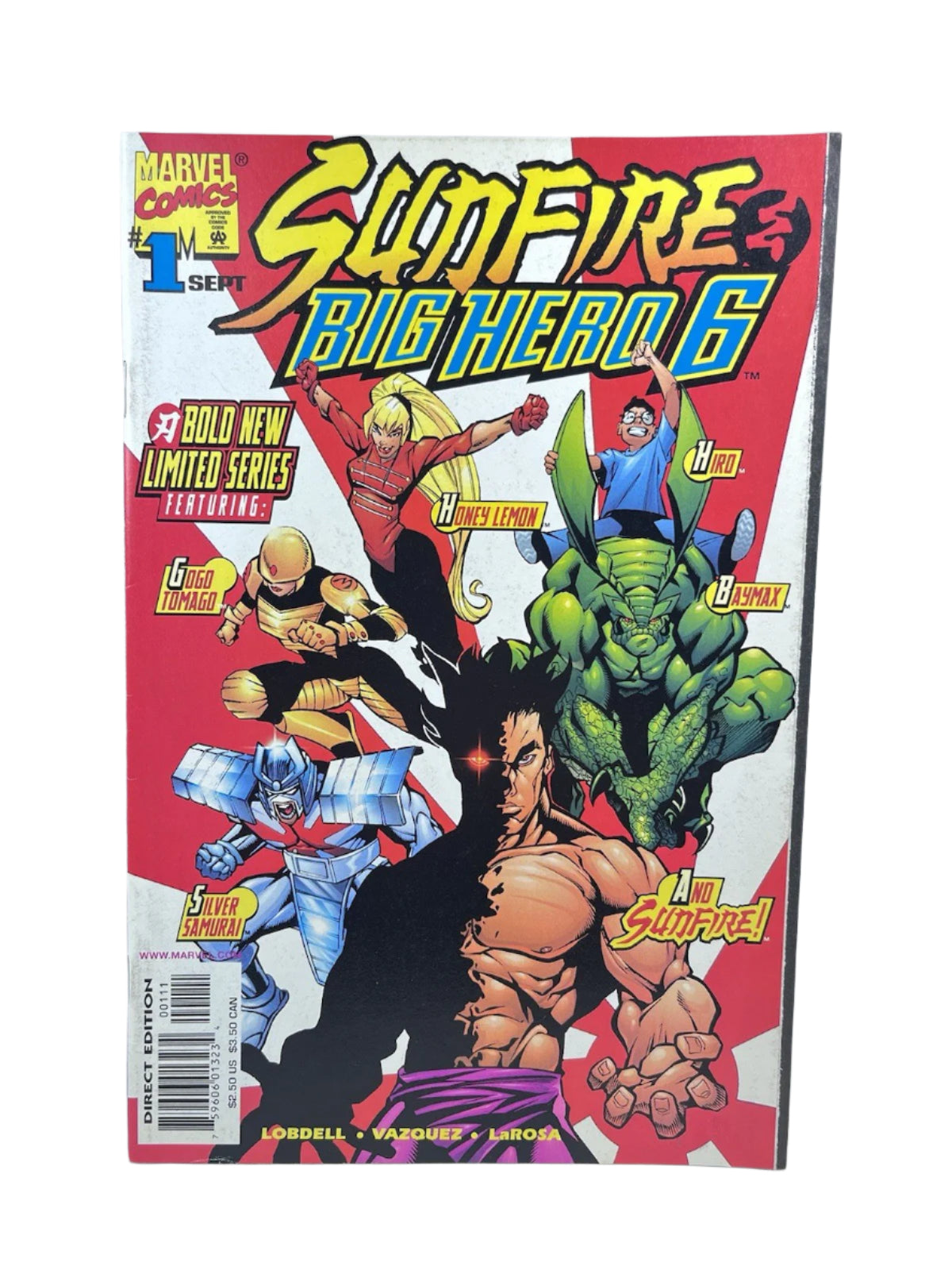 Sunfire and Big Hero 6 #1-3, complete set, 1st appearance Big Hero, 1998 Marvel