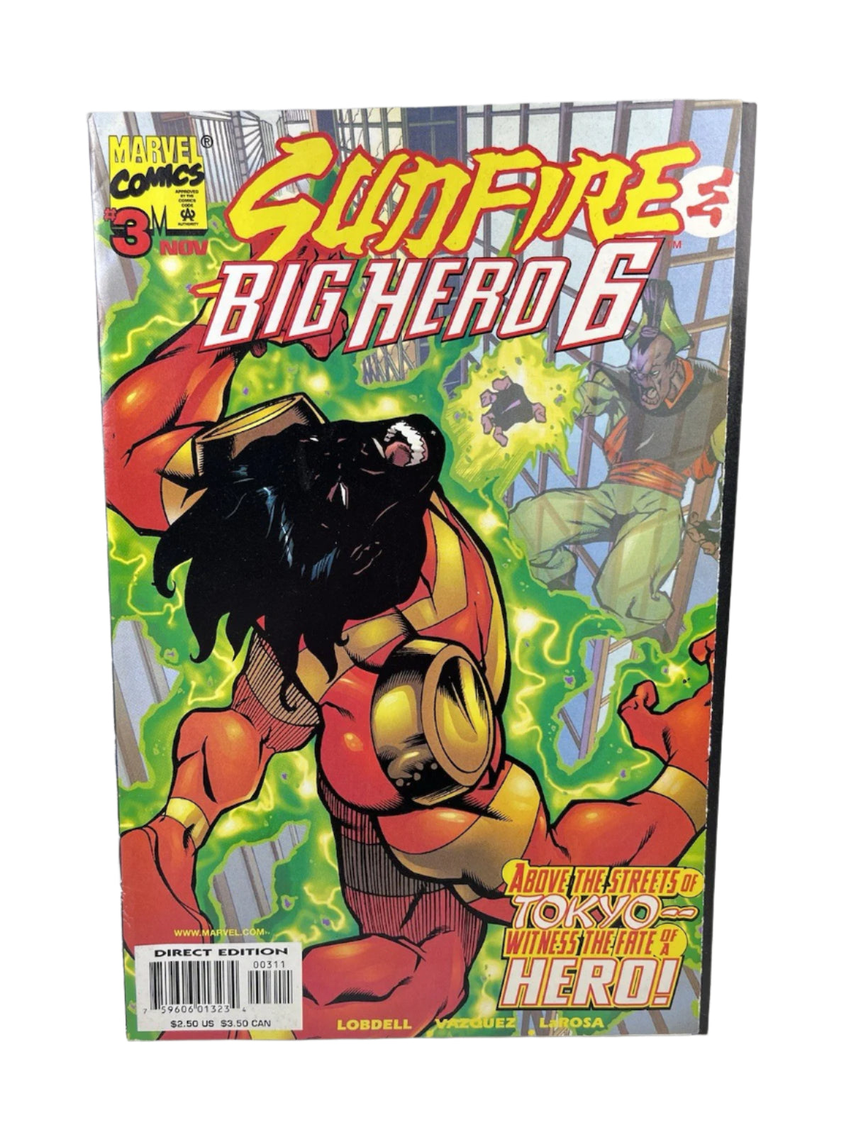 Sunfire and Big Hero 6 #1-3, complete set, 1st appearance Big Hero, 1998 Marvel