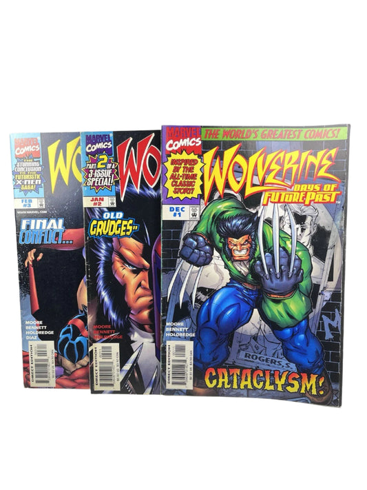 Wolverine: Days Of Future Past 1-3 Full Run/Set Moore/Bennett Marvel Comics 1997