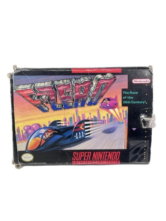 F-Zero | Super Nintendo SNES, NTSC US Version | Complete w/ Manual CIB Low Grade