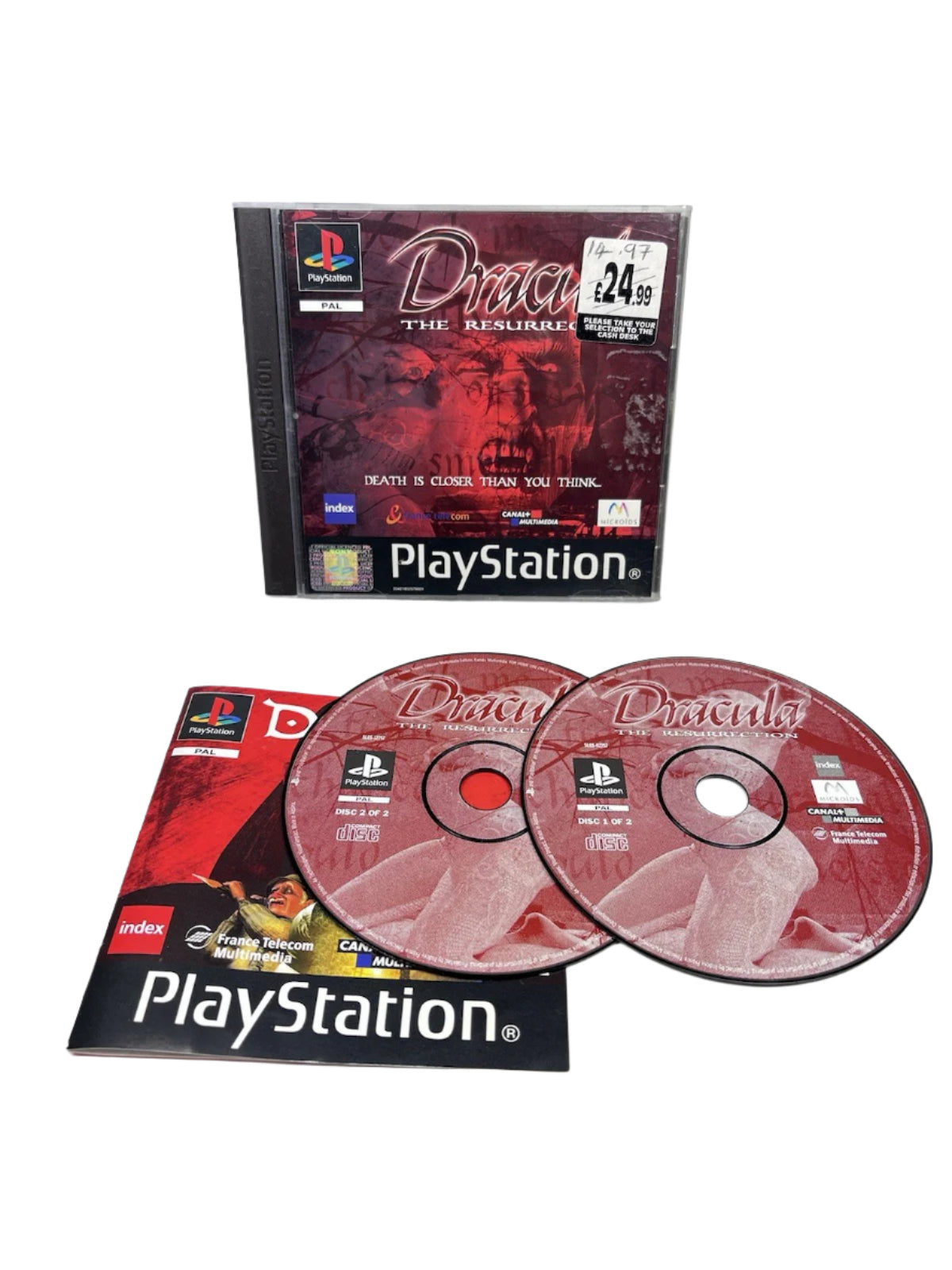 Dracula Resurrection- PlayStation1-PS1-Original Double Disc Game-Complete