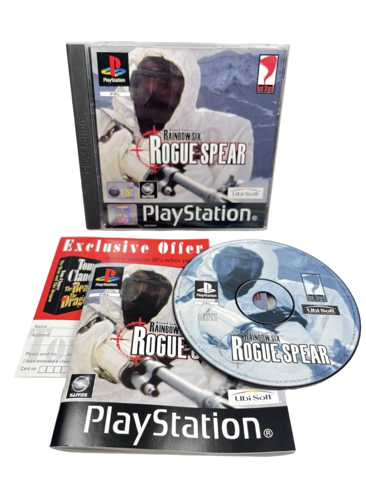 Tom Clancy's Rainbow Six Rogue Spear PS1 PlayStation 1 Complete 10/10 Disk