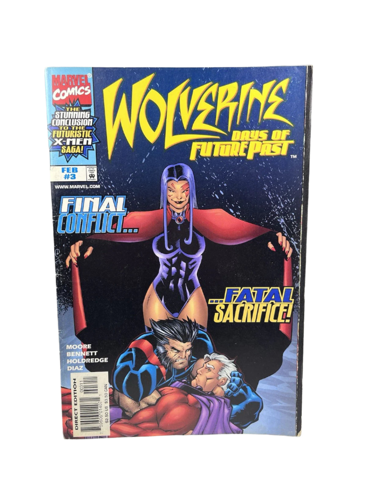 Wolverine: Days Of Future Past 1-3 Full Run/Set Moore/Bennett Marvel Comics 1997