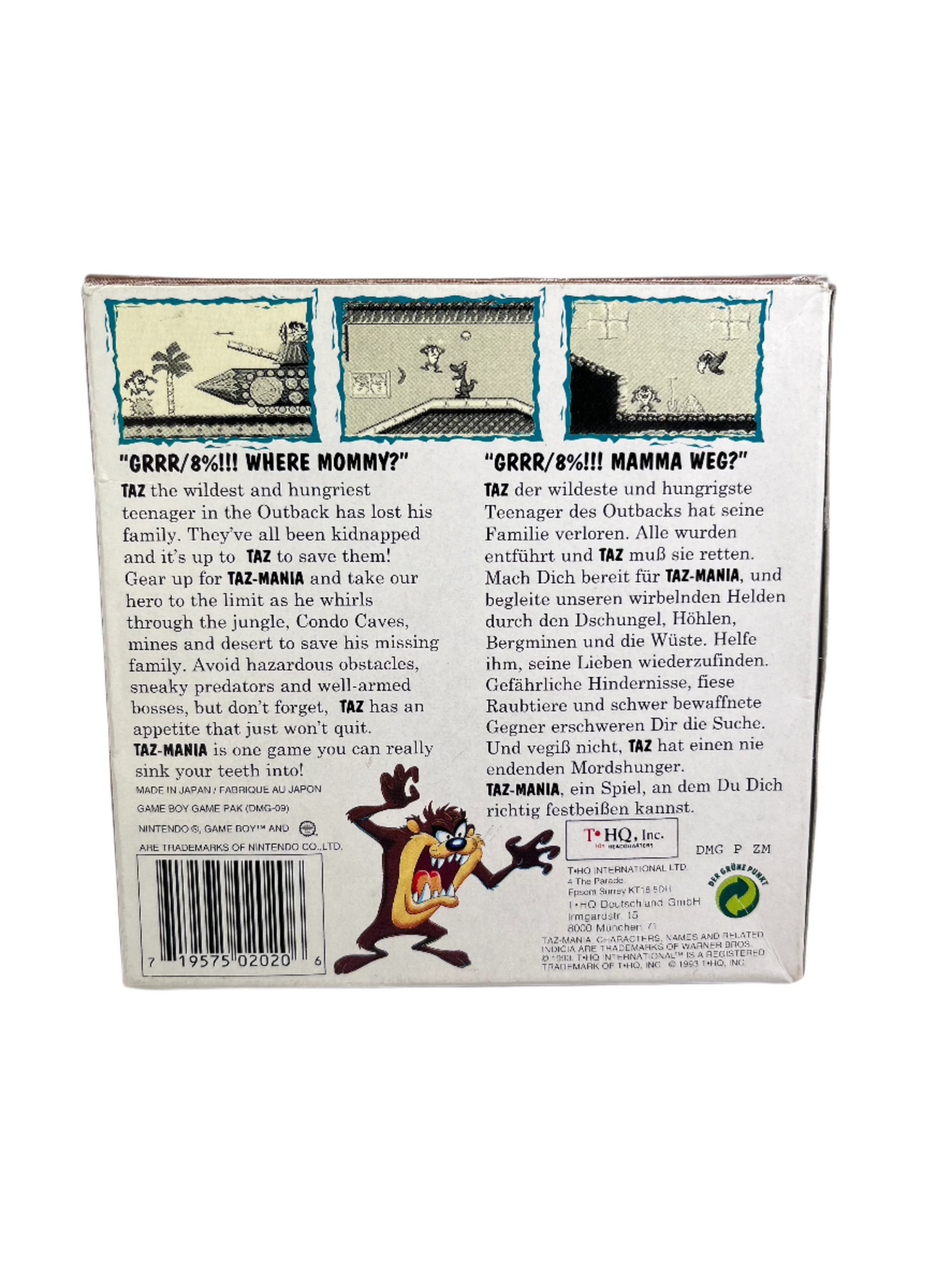Taz-Mania - Nintendo Game Boy 1993