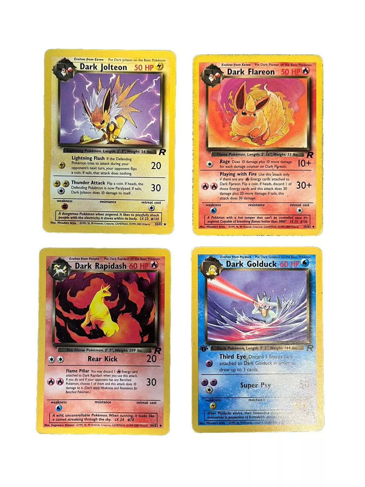 Pokémon Cards Team Rocket Bundle - 12 Cards All Non Holo Dark Pokémon