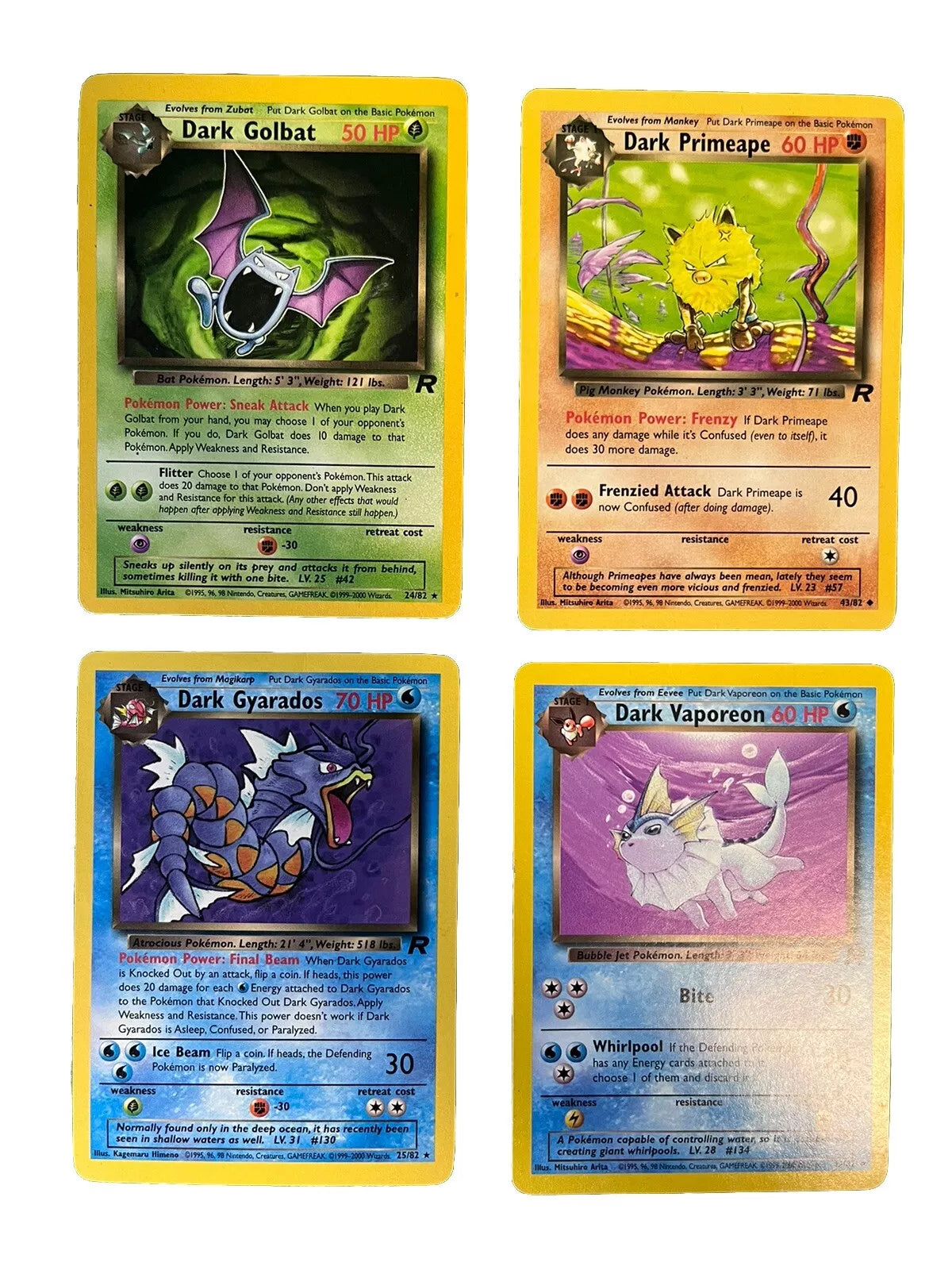 Pokémon Cards Team Rocket Bundle - 12 Cards All Non Holo Dark Pokémon