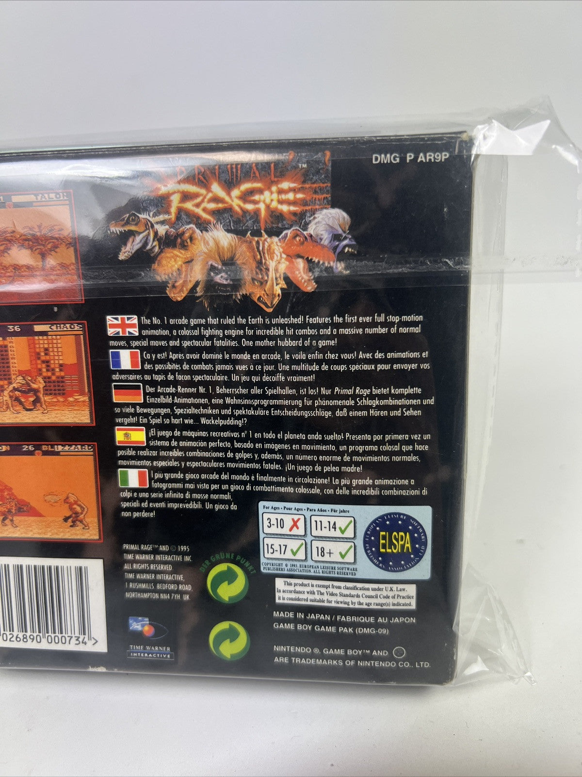 Primal Rage for Original Nintendo Game Boy GB Complete PAL
