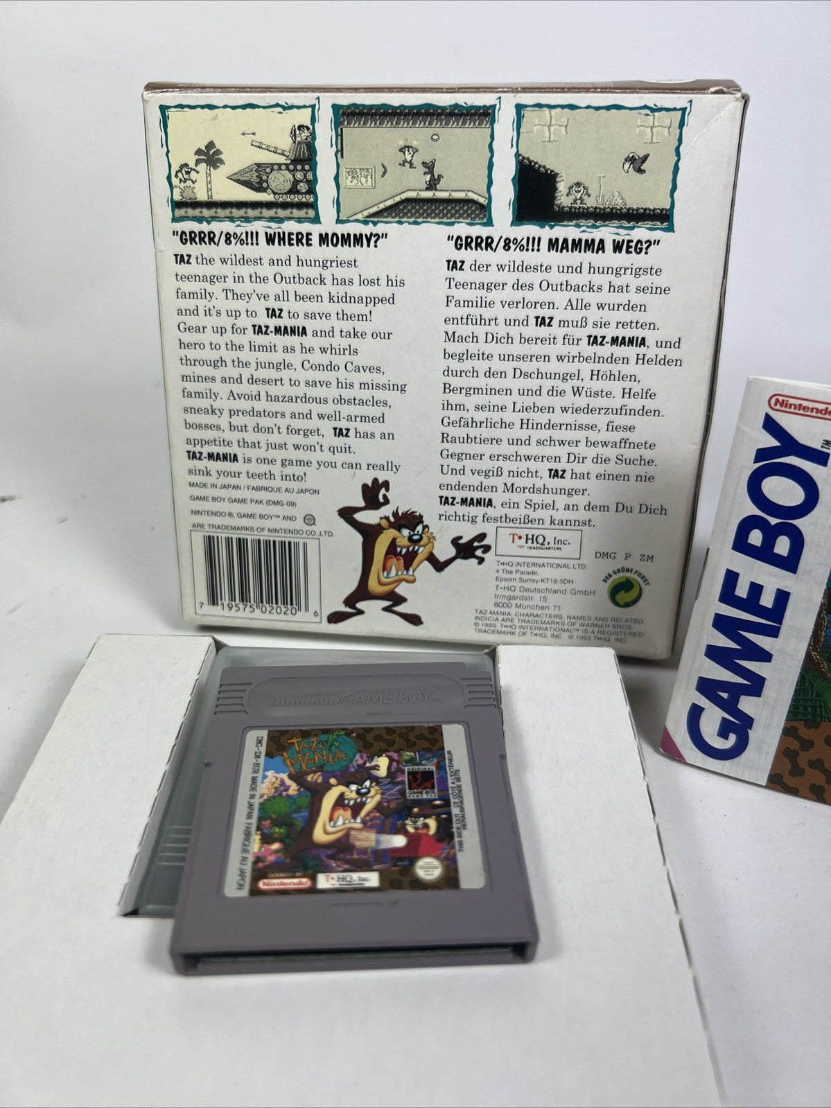 Taz-Mania - Nintendo Gameboy 1993 - Boxed With Manual 
