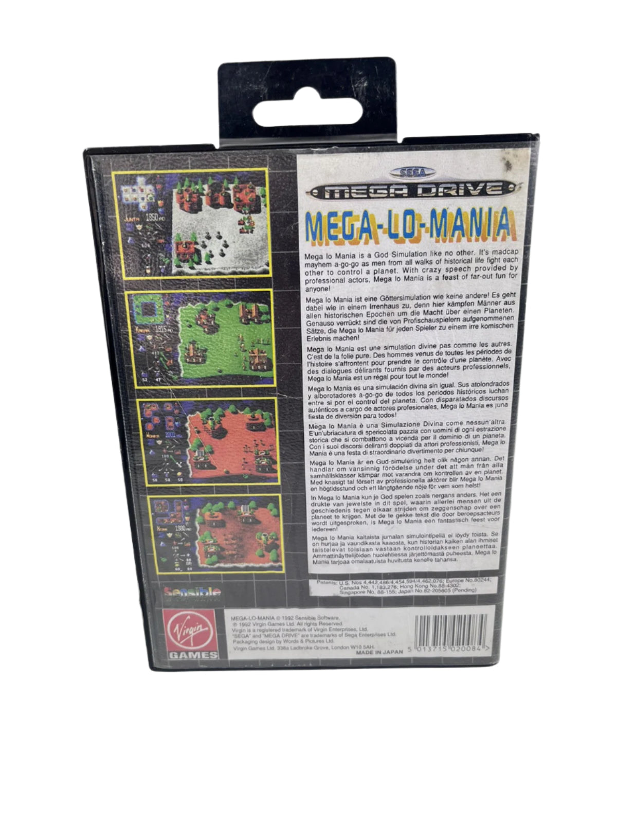 Mega-Lo-Mania Sega Mega Drive Game Inc Manual