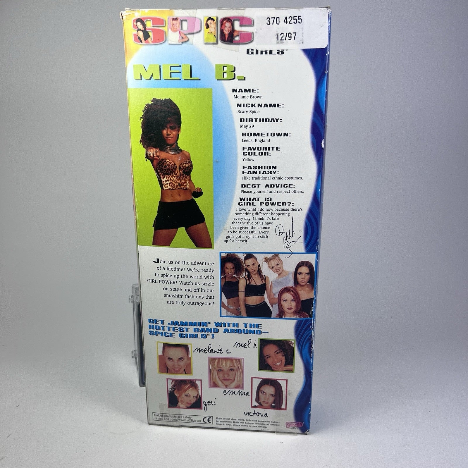 1997 Spice Girls Girl Power Puppe: Melanie B "Scary Spice" Mel B / Galoob, NrfB